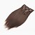 preiswerte Anklippbare Haarverlängerungen-PANSY Mit Clip Haarverlängerungen Glatt Echthaar Brasilianisches Haar Gespitzte Schwarz / Gery
