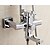 baratos Acessórios de banho ao ar livre-Torneira de Chuveiro - Moderna Cromado Conjunto Central Válvula Cerâmica Bath Shower Mixer Taps / Latão / Monocomando Dois Buracos