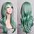 cheap Costume Wigs-Cosplay Costume Wig Synthetic Wig Curly Natural Wave Minaj Natural Wave Asymmetrical Wig Medium Length Long Green Synthetic Hair Women&#039;s Natural Hairline Green