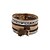 cheap Bracelets-Women&#039;s Leather Bracelet Unique Design Fashion Leather Bracelet Jewelry Brown / Gray For Wedding Party Daily Casual Sports / Rhinestone