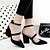 cheap Women&#039;s Sandals-Women&#039;s Shoes Chunky Heel Pointed Toe Sandals Dress / Casual Black / Gray