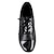 olcso Tánccipők gyakorláshoz-Férfi Latin cipő Báli Félcipő Fűző Vaskosabb sarok Fűzős Fekete / Bőr