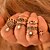 olcso Gyűrűk-Band Ring Egymásra rakható Aranyozott Ezüst Szintetikus drágakövek Ötvözet Križ MOON Virág hölgyek Szokatlan Egyedi 10 db Egy méret / Női / Nyilatkozat gyűrű / Ujjperc gyűrű / Gyűrűk készlet