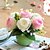 זול פרח מלאכותי-פרחים מלאכותיים 7pcs ענף משי ורדים פרחים לשולחן