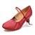 abordables Chaussures de bal, de danse moderne-Femme Chaussures Modernes / Salon Synthétique / Similicuir Talon Boucle Talon Cubain Non Personnalisables Chaussures de danse Rouge /