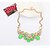 levne Módní náhrdelníky-Dámské Náhrdelníky s přívěšky Prohlášení Náhrdelníky Prohlášení Evropský Módní Cute Style Slitina Tmavě zelená Světle zelená Fuchsiová Náhrdelníky Šperky Pro Párty