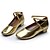 abordables Chaussures de bal, de danse moderne-Femme Chaussures Modernes Plate Sandale Talon Plat Similicuir Boucle Argenté / Doré / Intérieur