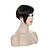 cheap Synthetic Trendy Wigs-Synthetic Wig Straight Curly Style Wig Natural Black Synthetic Hair 6 inch Women&#039;s Black Wig Short hairjoy
