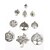 abordables Collier-beadia antiques pendentifs de charme en métal argenté arbre chanceux bijoux bricolage pendentif