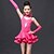 cheap Kids&#039; Dancewear-Latin Dance Dresses Children&#039;s Performance Spandex Lace Viscose Draped 5 Pieces Dress Gloves Neckwear Shorts
