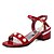 cheap Women&#039;s Sandals-Women&#039;s Summer Low Heel D&#039;Orsay &amp; Two-Piece Wedding Dress Party &amp; Evening Imitation Pearl Leatherette Red / Pink / Silver