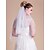 cheap Wedding Veils-Two-tier Scalloped Edge / Pearl Trim Edge Wedding Veil Elbow Veils with Pearl / Beading / Sequin Tulle