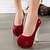 cheap Women&#039;s Heels-Women&#039;s Wedding Party &amp; Evening Stiletto Heel Leatherette Black Red
