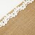 cheap Table Centerpieces-30*180cm Natural Jute Burlap  Yellow Linen with Lace Decor  for Wedding Table Runners Cover