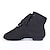 abordables Chaussures de Jazz-Femme Chaussures de Jazz Bottes Deli-pointes Talon Plat Lacet Noir Rouge