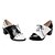 رخيصةأون أحذية أوكسفورد نسائي-نسائي أوكسفورد قياس كبير دانتيل كتلة كعب كعب متوسط فستان المكتب &amp; الوظيفة جلد محفوظ جلد الخريف الربيع أبيض أسود
