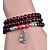 cheap Bracelets-6mm Wine Garnet Beads Strands Bracelet,Pendants is Random