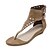 cheap Women&#039;s Sandals-Women&#039;s Suede Summer Gladiator Flat Heel Rivet Black / Khaki