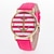 cheap Fashion Watches-Women&#039;s Fashion Watch Quartz Leather Black / White / Blue Analog Stripes - White Black Pink One Year Battery Life / Tianqiu 377