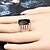 זול Fashion Ring-בגדי ריקוד נשים טבעת הצהרה - יהלום מדומה, סגסוגת פאר, אופנתי, אלגנטית 7 / 8 / 9 / 10 שחור עבור Party יומי קזו&#039;אל / אבן נוצצת