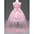 baratos Vestidos-Infantil Pouco Para Meninas Vestido Floral Festa Diário Com Transparência Patchwork Vermelho Rosa claro Sem Manga Doce Vestidos Outono Verão Delgado