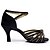 cheap Latin Shoes-Women&#039;s Latin Shoes Satin Buckle Heel Buckle Customized Heel Customizable Dance Shoes Black / Gold / Performance