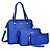 preiswerte Taschensets-Damen Taschen PU Tragetasche / Abdeckung / Bag Set 3 Stück Geldbörse Set Solide Purpur / Braun / Blau / Beutel Sets