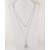 abordables Collares-Mujer Zirconia Cúbica diamante pequeño Collares con colgantes Collares en capas Largo Torre Torre Eiffel damas Vintage Doble capa Moda Zirconio Zirconia Cúbica Brillante Plata Gargantillas Joyas Para