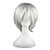 abordables Perruques Synthétiques Sans Bonnet-Perruque Synthétique Droit Droite Perruque 13 cm Blanche Cheveux Synthétiques Blanc