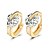 cheap Earrings-Women&#039;s Stud Earrings Huggie Earrings Oval Cut Ladies Fashion Birthstones Earrings Jewelry Golden / Silver For Wedding Party Daily Casual