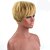 Недорогие Парик из искусственных волос без шапочки-основы-Парики из искусственных волос Прямой Прямой силуэт Парик Блондинка Короткие Блондинка Искусственные волосы Жен. Блондинка