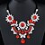 cheap Necklaces-Women&#039;s Statement Necklace Pear Cut Ladies European Fashion African Synthetic Gemstones Alloy Red Green Rainbow Necklace Jewelry For Wedding Party Daily