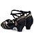 cheap Latin Shoes-Latin Shoes Sandal Low Heel Paillette Satin Silk Buckle Gold / Fuchsia / Indoor / Leather