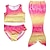 abordables Maillots de bain pour filles-Bébé Fille Plage Imprimé Sans Manches Polyester Maillot de Bain Fuchsia