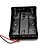 preiswerte Stecker &amp; Anschlussklemmen-3-Slot-3.7V 18650 Batteriehalter Fall Box w / führt - schwarz