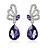 abordables Boucle d&#039;Oreille-Boucles d&#039;oreille goutte Cristal Strass Alliage Mode Violet Bleu Bijoux Mariage Soirée Quotidien Décontracté 1 paire