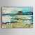 preiswerte Landschaftsgemälde-handgemaltes Ölgemälde Landschaft abstrakt blauen See mit gestreckten Rahmen 7 Wand ARTS®