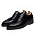voordelige Heren Oxfordschoenen-Heren Jurk schoenen Synthetisch Lente / Herfst Oxfords Bruin / Zwart / Blok hiel / Veters / Comfort schoenen