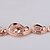 cheap Bracelets-Graceful Sweet Women&#039;s White Rhinestones  Rose Gold Plated Tin Alloy Chain &amp; Link Bracelet(Rose Gold)(1Pc)