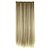 preiswerte Clip-in-Erweiterungen-Perücke schwarz und gold 60cm hohe Temperatur Draht Verlängerung glattes Haar Kunsthaar