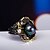 cheap Rings-Elegant Flower Fresh water pearl Cubic Zirconia 18K Gold &amp; Black Plated Luxury rings for women