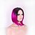 cheap Synthetic Trendy Wigs-Synthetic Wig Straight kinky Straight kinky straight Straight Asymmetrical Wig Short Rainbow Synthetic Hair Women&#039;s Natural Hairline Red