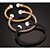abordables Bracelet-Femme Perle Acier inoxydable Manchettes Bracelets - Ouvert Mode Ajustable Européen Or Noir Argent Bracelet Pour Soirée Quotidien