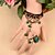 cheap Bracelets-Gothic Style Black Lace  Ring Bracelet for Lady Body Jewelry