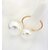 baratos Anéis-Anéis Mulheres Imitação de Pérola Liga Liga Ajustável Dourado