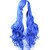 abordables Perruques de déguisement-Perruque Synthétique / Perruques de Déguisement Bouclé Style Coupe Asymétrique Sans bonnet Perruque Bleu Cheveux Synthétiques Femme Ligne de Cheveux Naturelle Bleu Perruque Long Perruque de Cosplay