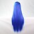 cheap Costume Wigs-Synthetic Wig Cosplay Wig Straight Straight Asymmetrical Wig Long Blue Synthetic Hair Women&#039;s Natural Hairline Blue