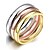 זול Fashion Ring-3 יחידות טבעת הטבעת טבעת הצהרה For בגדי ריקוד נשים מפלגה חתונה קזו&#039;אל מצופה כסף ציפוי זהב פלדת טיטניום מוזהב ורד לבן זהב ורד / טבעת חברות