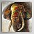 olcso Állatos festmények-kézzel festett olajfestmény állat szelíd elefánt feszített keret