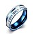 baratos Jóias para Homem-Maxi anel Aço Titânio Jóias Moda Azul Jóias Casamento Festa Diário Casual Esportes 1peça